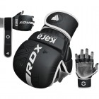 MMA ръкавици - RDX F6 KARA MMA Sparring Gloves Black/White - GSR-F6MW